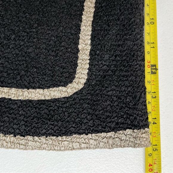 Travelers Collection Chicos Textured Crinkle Open Front Black Tan Jacket Women S - Picture 11 of 13